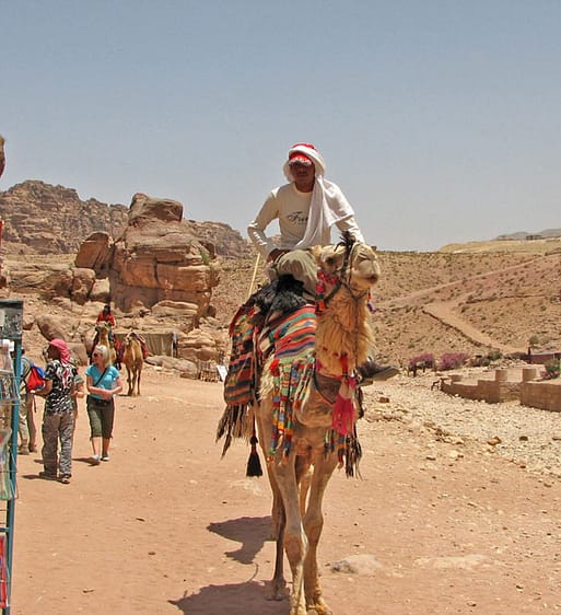 Camel rider at Petra, Jordan