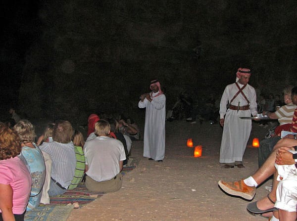Candle lit visit to Petra, Jordan. Photo by Margaret Deefholts