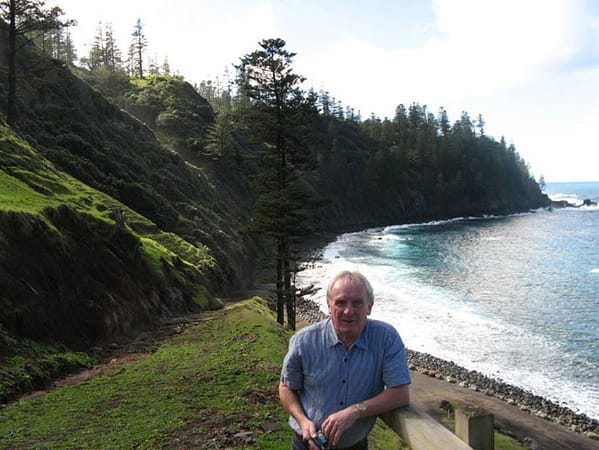 Barry at Ball Bay, Norfolk Island Photo courtesy of Heather and Barry Minton 