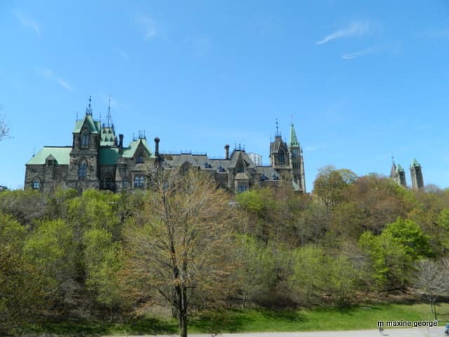 Turrets and towers on parliament hill buildings