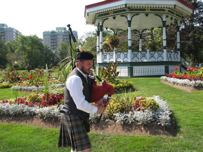 Piper in Halifax Public Gardens. Photo by Margaret Deefholts