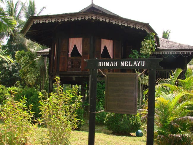  Rumah Melayu traditional Malaysian House located in Sarawak Cultural Village. Photo by M. Maxine George
